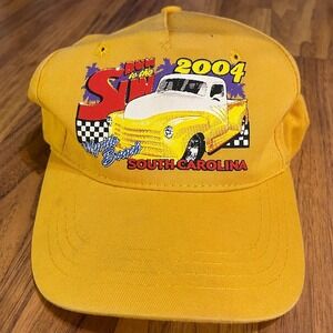 Vintage 2004 Run to the Sun Myrtle Beach SC‎ Car Show Hat Cobra Yellow Truck Cap